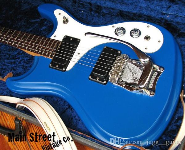 Rare 1966 venture mo rite model blue electric guitar big tremolo birdge dual p 90 pickup white pickguard multi color available
Rare 1966 venture mo rite model blue electric guitar big tremolo birdge dual p 90 pickup white pickguard multi color available
