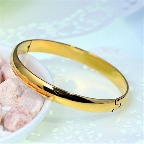 

women fashion round smooth polished cuff bangle bracelet wedding jewelry gift new, Black