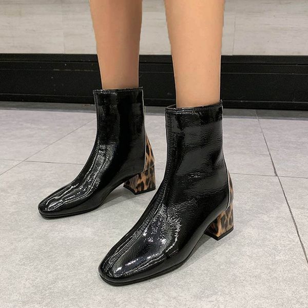 belt buckle square heels ankle boots for women med heel platform boots women punk style zipper martins woman shoes zapatos, Black
belt buckle square heels ankle boots for women med heel platform boots women punk style zipper martins woman shoes zapatos, Black