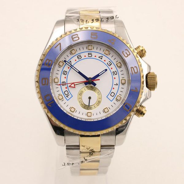 luxury 44mm automatic yellow gold mens watch watches white dial with rotatable blue ring bezel and two tone stainless steel bracelet, Slivery;brown
luxury 44mm automatic yellow gold mens watch watches white dial with rotatable blue ring bezel and two tone stainless steel bracelet, Slivery;brown