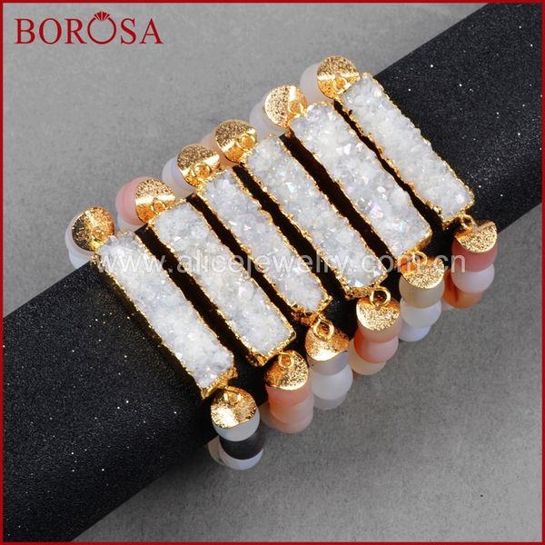 borosa gold color natural crystal druzy bracelet rectangle ab color &10mm frosted colorful crystal druzy beads bracelet 608, Black
borosa gold color natural crystal druzy bracelet rectangle ab color &10mm frosted colorful crystal druzy beads bracelet 608, Black