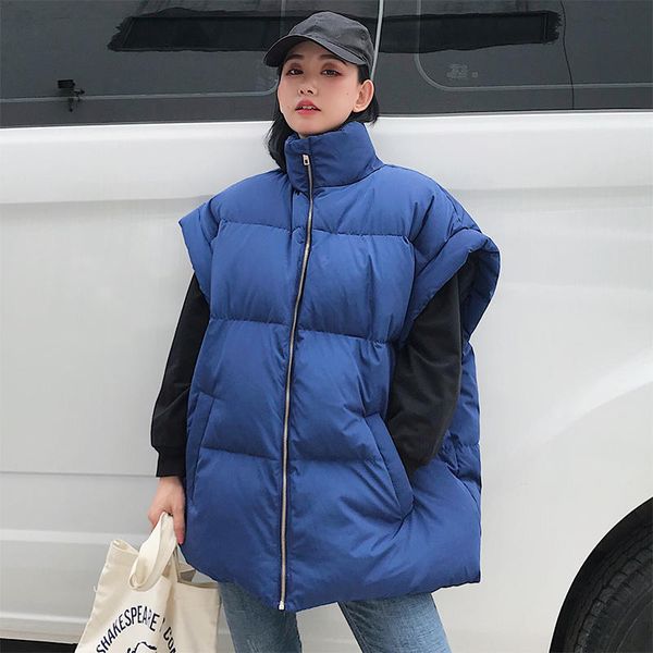 oversize down cotton vest women coat casual sleeveless jacket warm thicken waistcoat loose vest female pockets women q2074, Black;white
oversize down cotton vest women coat casual sleeveless jacket warm thicken waistcoat loose vest female pockets women q2074, Black;white