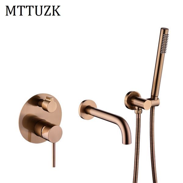 mttuzk brass brushed gold bathtub faucet with handsprays and cold mixer faucet set rose gold wall mounted bath shower
mttuzk brass brushed gold bathtub faucet with handsprays and cold mixer faucet set rose gold wall mounted bath shower