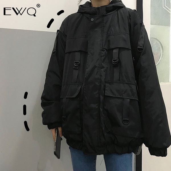 men's down & parkas ewq / 2021 fashion winter jacket man hooded collar black loose casual coat tide hip solid high street male 9a468
men's down & parkas ewq / 2021 fashion winter jacket man hooded collar black loose casual coat tide hip solid high street male 9a468