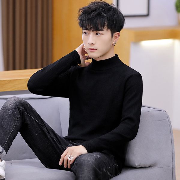 turtleneck mens sweaters long sleeve core yarn sweater men men knitting sweater warm, White;black
turtleneck mens sweaters long sleeve core yarn sweater men men knitting sweater warm, White;black