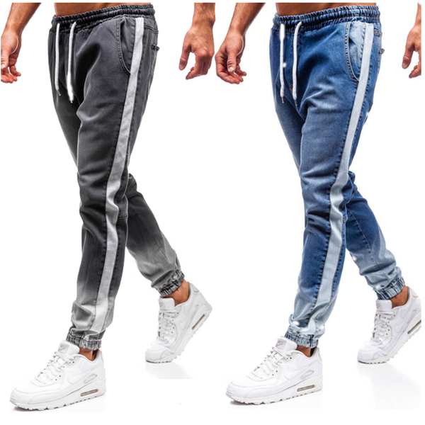 mens dye skinny stretch jeans distressed ripped jeans freyed denim trousers cool streetwear drawstring side striped pants, Blue
mens dye skinny stretch jeans distressed ripped jeans freyed denim trousers cool streetwear drawstring side striped pants, Blue