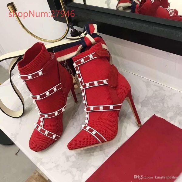 luxury design autumn winter 2019 stiletto heels elastic knitting boots stretch ankle boots white rivet women shoes red, Black
luxury design autumn winter 2019 stiletto heels elastic knitting boots stretch ankle boots white rivet women shoes red, Black