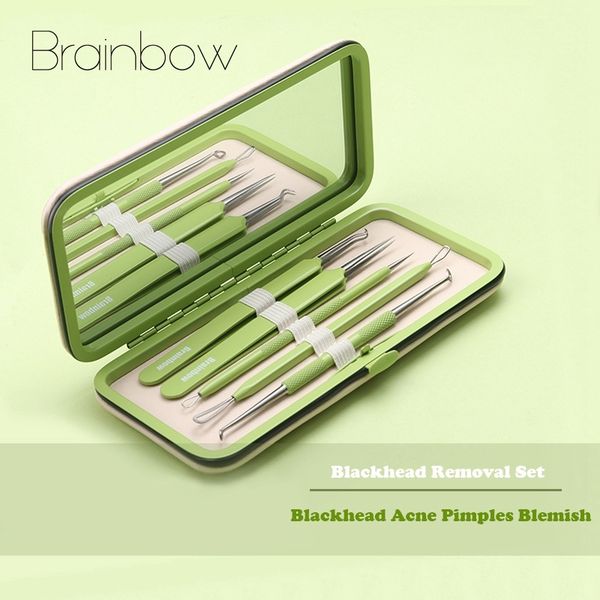 brainbow 5pcs/box blackhead extractor tool set stainless acne needle pimple tweezers blackhead and comedone acne extractor
brainbow 5pcs/box blackhead extractor tool set stainless acne needle pimple tweezers blackhead and comedone acne extractor