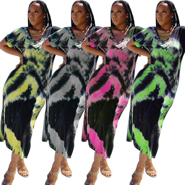summer womens designer dresses v neck high waist loose short sleeve casual dresses patchwork contrast color maxi dresses tie dye floral, Black;gray
summer womens designer dresses v neck high waist loose short sleeve casual dresses patchwork contrast color maxi dresses tie dye floral, Black;gray