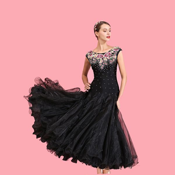 women dance dress ballroom dancing costume short sleeve rhinestone flower black tango waltz dance costumes spanish dresses, Black;red
women dance dress ballroom dancing costume short sleeve rhinestone flower black tango waltz dance costumes spanish dresses, Black;red