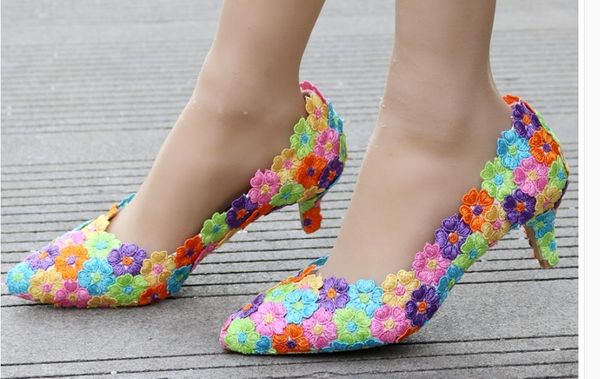 women's shoes in spring and autumn high fine heel pointed end flower @kl345, Black
women's shoes in spring and autumn high fine heel pointed end flower @kl345, Black
