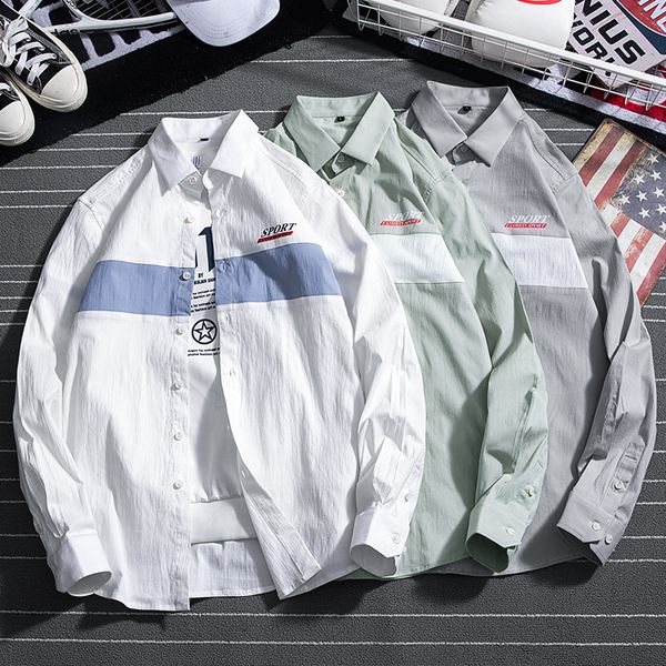 streetwear male shirt spliced pattern mens shirts autumn casual white gray green men long sleeve shirt, White;black
streetwear male shirt spliced pattern mens shirts autumn casual white gray green men long sleeve shirt, White;black