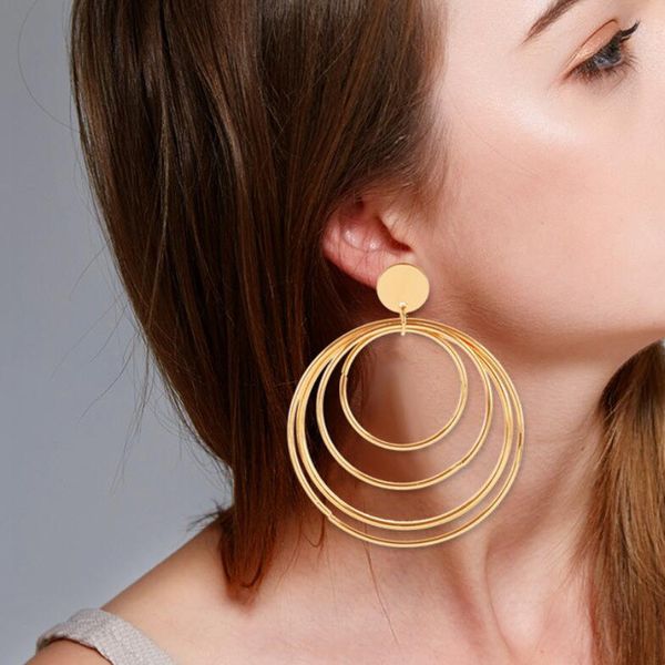 new fashion gold color geometric dangle earrings for women multilayer irregular circle drop earring statement jewelry, Silver
new fashion gold color geometric dangle earrings for women multilayer irregular circle drop earring statement jewelry, Silver