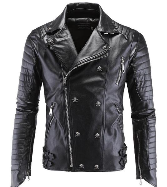 m-5xl 2019 spring men's new fashion jacke personalized diagonal zipper lapel locomotive pu jacket, Black
m-5xl 2019 spring men's new fashion jacke personalized diagonal zipper lapel locomotive pu jacket, Black