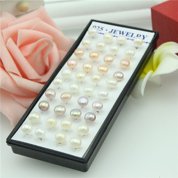 40pcs female mixed color pink pearl stud earring 925 sterling silver earrings set round freshwater pearls women stud earrings, Golden
40pcs female mixed color pink pearl stud earring 925 sterling silver earrings set round freshwater pearls women stud earrings, Golden