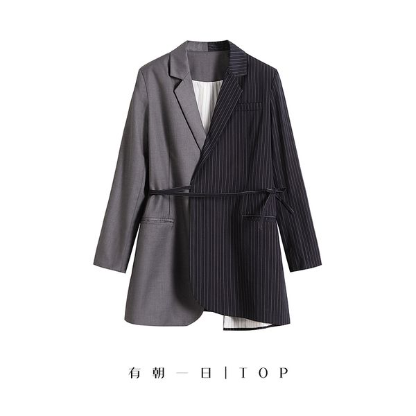 2019 spring and autumn casual asymmetrical suit jacket elegant women jaket women high street sashes striped v-neck jaket, Black;brown
2019 spring and autumn casual asymmetrical suit jacket elegant women jaket women high street sashes striped v-neck jaket, Black;brown
