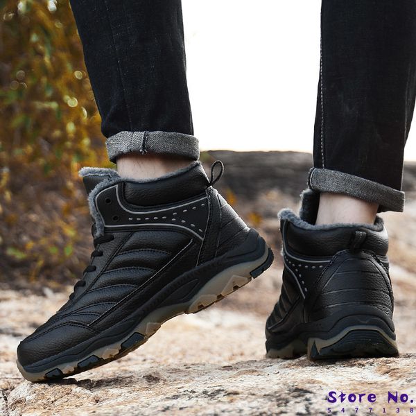 мужчины snow boots водонепроницаемый 2019 зима супер теплая мужская кожа резина снег шерстяные сапоги отдых открытый обувь большого размера, Black
мужчины snow boots водонепроницаемый 2019 зима супер теплая мужская кожа резина снег шерстяные сапоги отдых открытый обувь большого размера, Black