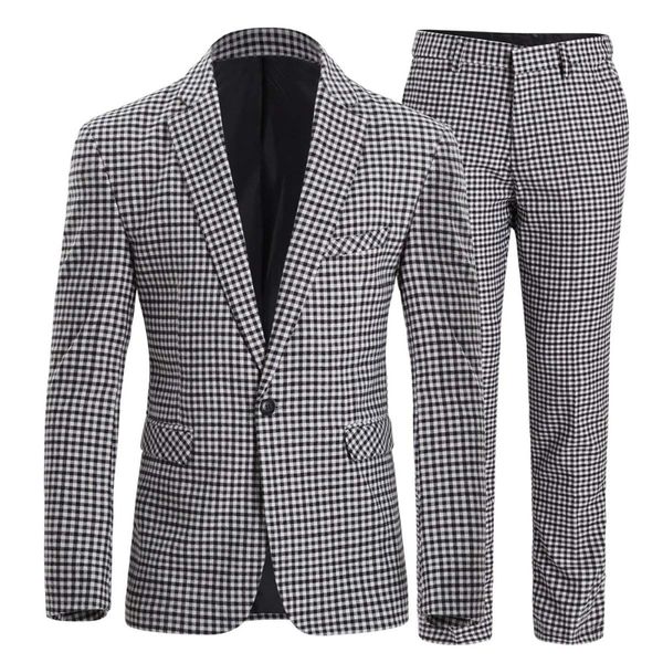 mens suits checkered houndstooth three/two pieces men dress suits casual commuter office business suits(blazer+vest+pants+tie, White;black
mens suits checkered houndstooth three/two pieces men dress suits casual commuter office business suits(blazer+vest+pants+tie, White;black