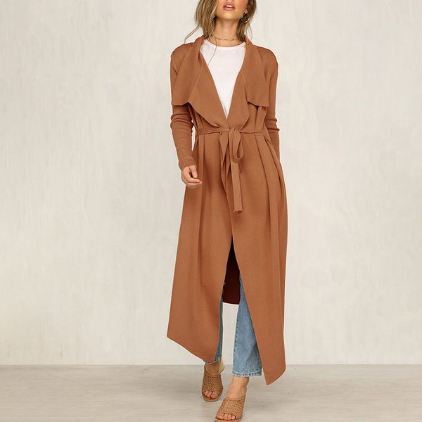 huayimengyi khaki fashion spring elegant winter long coats loose knit oversized lapel high-end knitting trench coat for women, Tan;black
huayimengyi khaki fashion spring elegant winter long coats loose knit oversized lapel high-end knitting trench coat for women, Tan;black