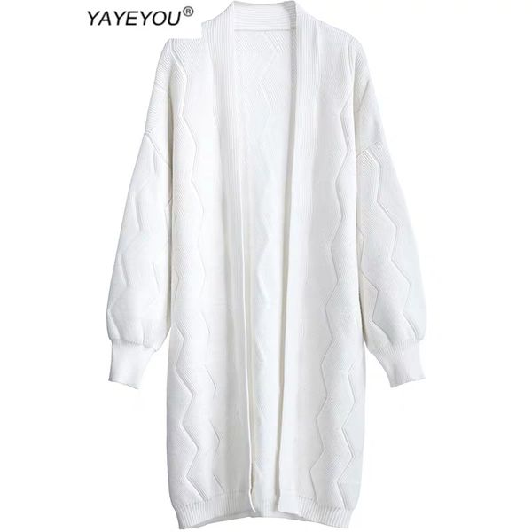 yayeyou women's spring 2020 new euramerican style pure color knitted cardigan jacket with long sleeves and loose extra size, White
yayeyou women's spring 2020 new euramerican style pure color knitted cardigan jacket with long sleeves and loose extra size, White