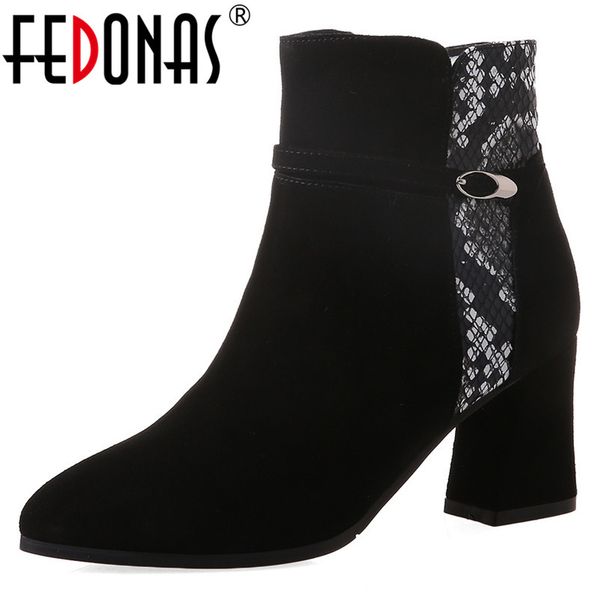 fedonas female autumn winter warm high heels party prom shoes woman cow suede women ankle boots elegant short boots, Black
fedonas female autumn winter warm high heels party prom shoes woman cow suede women ankle boots elegant short boots, Black