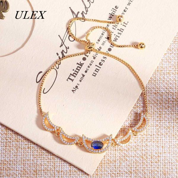 ulex cute cubic zirconia moon charm bracelets for women gold chain crystal bracelet adjustable animal femme jewelry femme, Black
ulex cute cubic zirconia moon charm bracelets for women gold chain crystal bracelet adjustable animal femme jewelry femme, Black