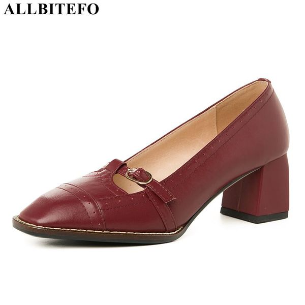 allbitefo full genuine leather thick heel party women shoes women high heel shoes office ladies heels, Black
allbitefo full genuine leather thick heel party women shoes women high heel shoes office ladies heels, Black