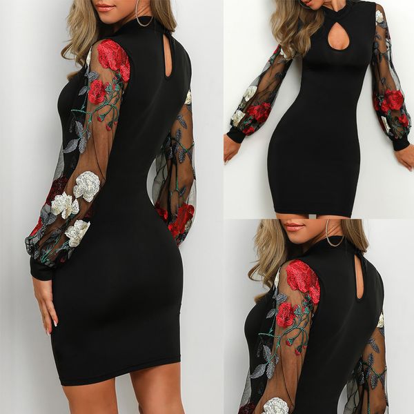 женщины с длинными рукавами сетка кружевное кружево bodycon клуб случайные платья до колен, Black;gray
женщины с длинными рукавами сетка кружевное кружево bodycon клуб случайные платья до колен, Black;gray