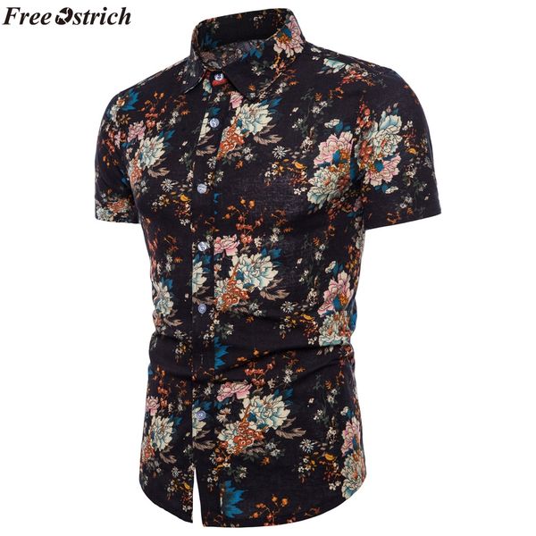 ostrich men shirts men summer bohe floral short sleeve linen basic shirt blouse plus size arrivals men's shirt, White;black
ostrich men shirts men summer bohe floral short sleeve linen basic shirt blouse plus size arrivals men's shirt, White;black