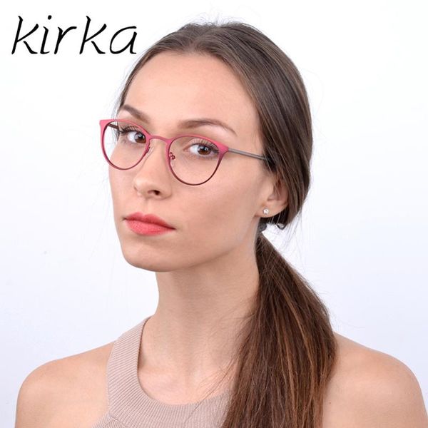 kirka women red color metal stainless steel eyeglasses optical frame ladies round cat eye glasses frame stylish one, Silver
kirka women red color metal stainless steel eyeglasses optical frame ladies round cat eye glasses frame stylish one, Silver
