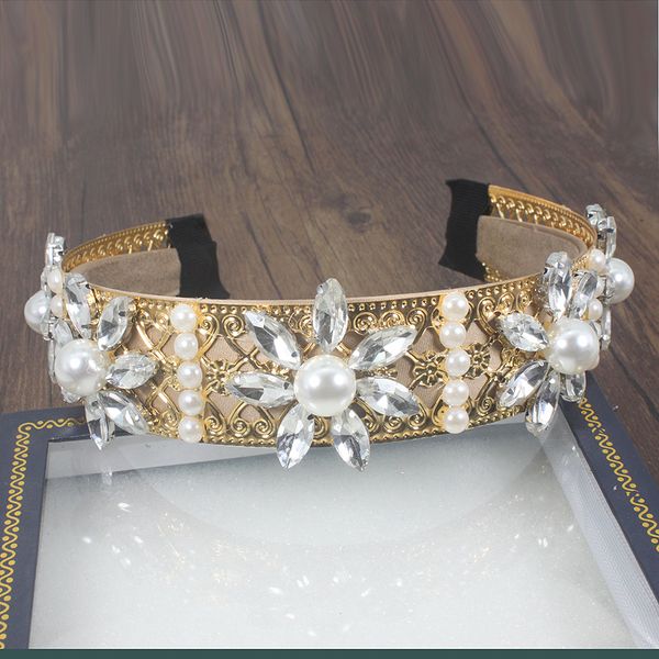 fashion baroque wild luxury ball personality headband pearl flower geometric headband dance party retro court for women, Golden;white
fashion baroque wild luxury ball personality headband pearl flower geometric headband dance party retro court for women, Golden;white