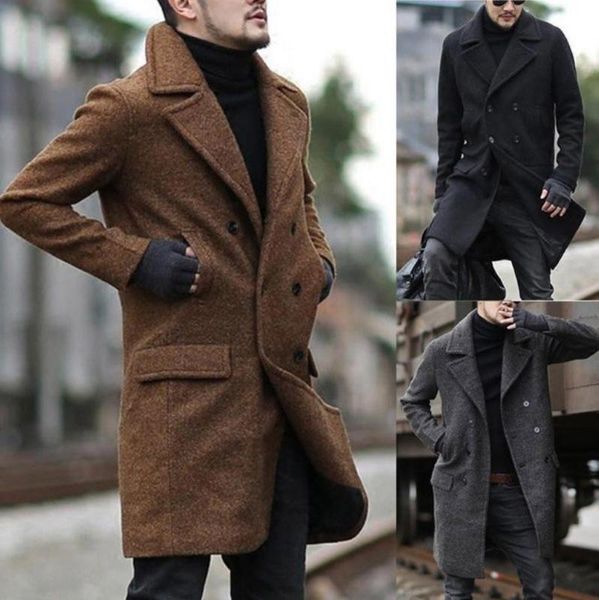 are you sure not to click in and see winter fashion men's solid color slim long single-breasted woolen trench coat sale, Black
are you sure not to click in and see winter fashion men's solid color slim long single-breasted woolen trench coat sale, Black