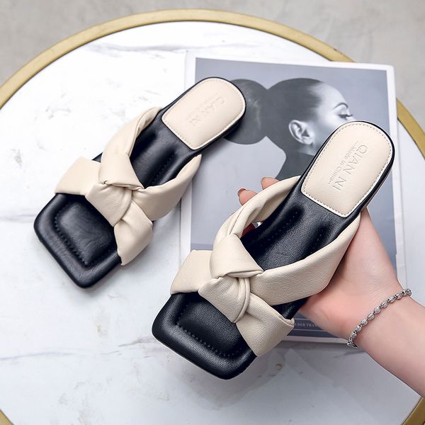 weibate slippers women shoes square toe womens slippers quality pu leather ladies summer slides flats open toe, Black
weibate slippers women shoes square toe womens slippers quality pu leather ladies summer slides flats open toe, Black