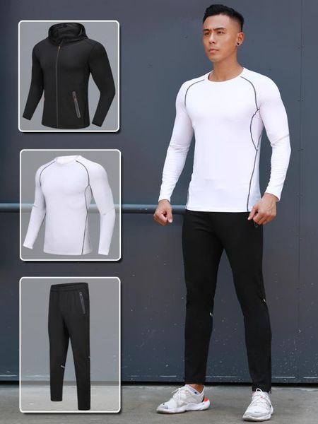 men's compression sportswear quick-drying running clothes outdoor sports running training gym fitness sportswear clothes, Black;blue
men's compression sportswear quick-drying running clothes outdoor sports running training gym fitness sportswear clothes, Black;blue
