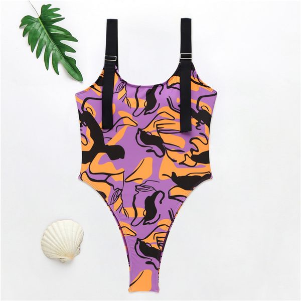 summer womens one piece bikinis doodling printed fashion female swimwears contrast color skinny ladies beachwears, White;black
summer womens one piece bikinis doodling printed fashion female swimwears contrast color skinny ladies beachwears, White;black