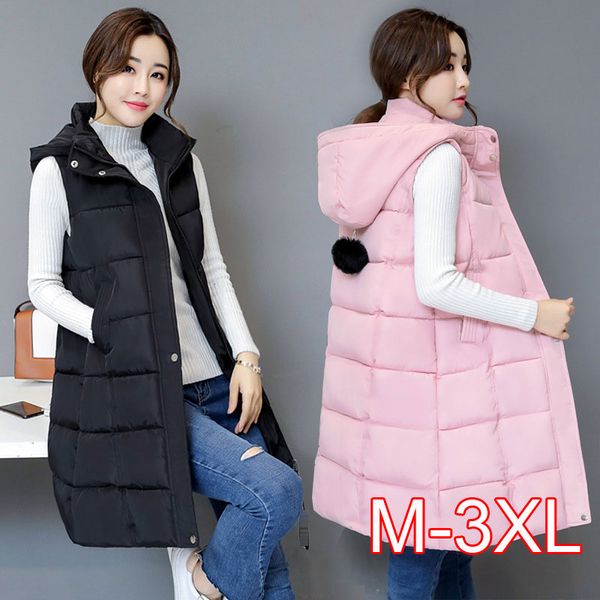 winter vest women long vest casual slim thick warm autumn hooded sleeveless waistcoat long zipper winter female plus size, Black;white
winter vest women long vest casual slim thick warm autumn hooded sleeveless waistcoat long zipper winter female plus size, Black;white