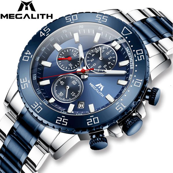 megalith watches mens waterproof analogue clock fashion stainless steel waterproof luminous watch men sports relogio masculino cj191213, Slivery;brown
megalith watches mens waterproof analogue clock fashion stainless steel waterproof luminous watch men sports relogio masculino cj191213, Slivery;brown