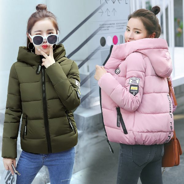 solid plus size zipper short down cotton jacket outwear quilted jacket winter woman clothing slim warm hooded female coat, Black
solid plus size zipper short down cotton jacket outwear quilted jacket winter woman clothing slim warm hooded female coat, Black