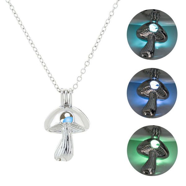 noctilucent mushroom modeling necklace can open diy cage clavicle chain woman fund, Silver
noctilucent mushroom modeling necklace can open diy cage clavicle chain woman fund, Silver