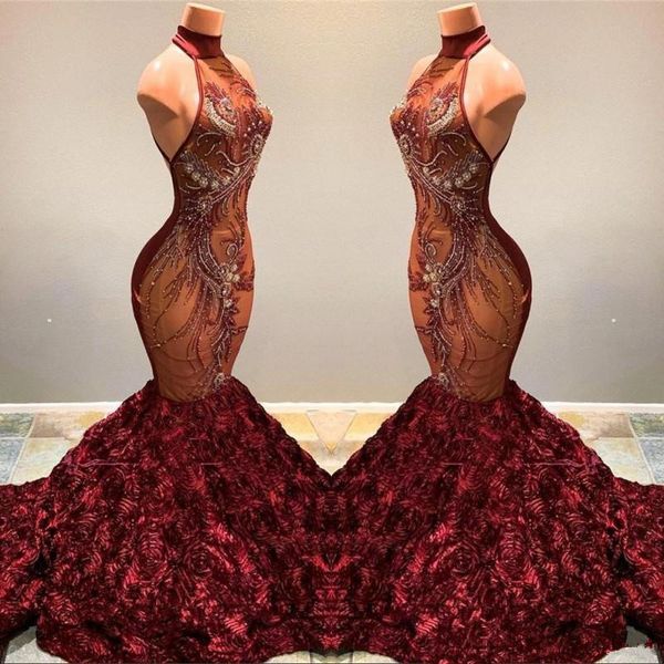 2019 burgundy lace mermaid long prom dre e illu ion applique beaded 3d flower halter weep train evening gown ve tido de fe ta
2019 burgundy lace mermaid long prom dre e illu ion applique beaded 3d flower halter weep train evening gown ve tido de fe ta