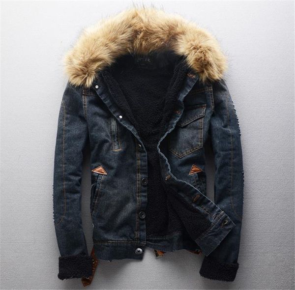 fashion mens designer winter coats faux fur collar jaens jacket single breasted blue washed mens coats, Black;brown
fashion mens designer winter coats faux fur collar jaens jacket single breasted blue washed mens coats, Black;brown