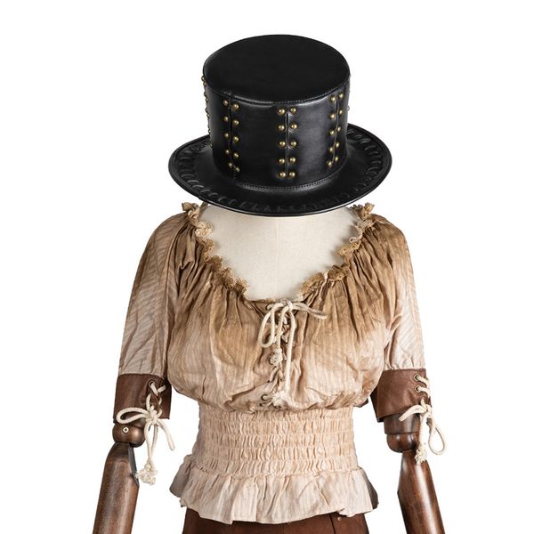 men's fashion hip hop punk magician cowboy leather hat lady halloween prom party hat props christmas gift, Blue;gray
men's fashion hip hop punk magician cowboy leather hat lady halloween prom party hat props christmas gift, Blue;gray