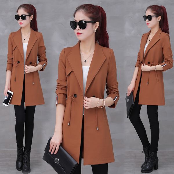 2020 new version of the long section of female autumn coat fashion waist was thin windbreaker long sleeve spring and, Tan;black
2020 new version of the long section of female autumn coat fashion waist was thin windbreaker long sleeve spring and, Tan;black