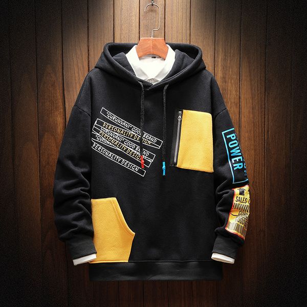 fashion patchwork men's hoodies 2020 autumn loose male hooded sweatshirts men's print streetwear sweatshirt, Black
fashion patchwork men's hoodies 2020 autumn loose male hooded sweatshirts men's print streetwear sweatshirt, Black