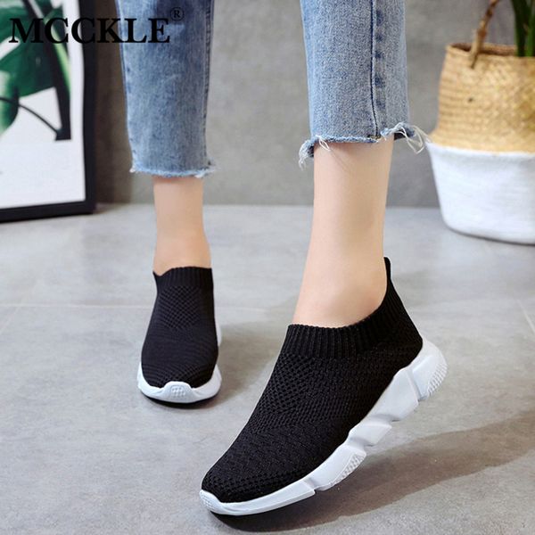 mcckle women flat knit woman casual slip on vulcanized shoes female mesh soft breathable women's footwear for ladies y200424, Black
mcckle women flat knit woman casual slip on vulcanized shoes female mesh soft breathable women's footwear for ladies y200424, Black