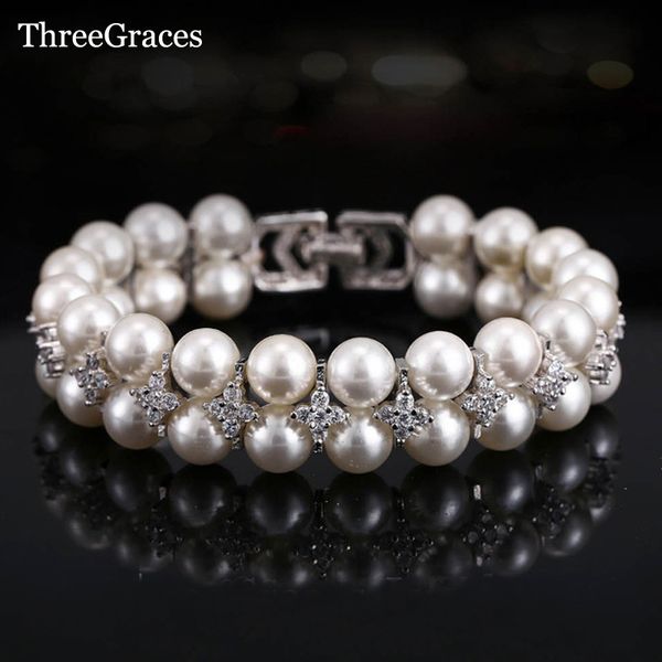 threegraces bridal jewelry accessories handmade freshwater double pearl big wedding bracelets bangles with zirconia br066 c19021501, Black
threegraces bridal jewelry accessories handmade freshwater double pearl big wedding bracelets bangles with zirconia br066 c19021501, Black