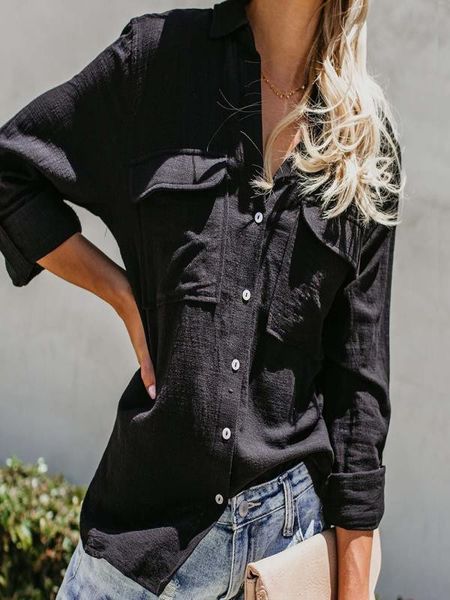 2019 new shirt women cotton linen casual solid long sleeve shirts blouse button down female clothes autumn fashion, White
2019 new shirt women cotton linen casual solid long sleeve shirts blouse button down female clothes autumn fashion, White