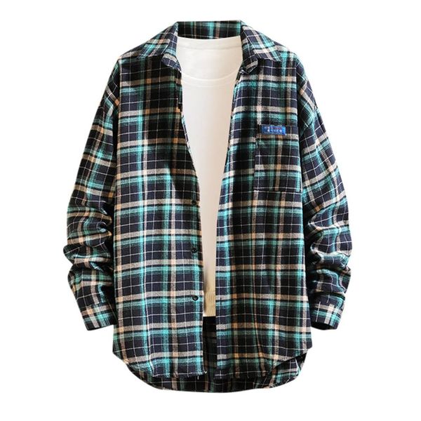 men's autumn fashion loose casual daily plaid long sleeve shirt loose blouse male clothing plus size 5xl, White;black
men's autumn fashion loose casual daily plaid long sleeve shirt loose blouse male clothing plus size 5xl, White;black