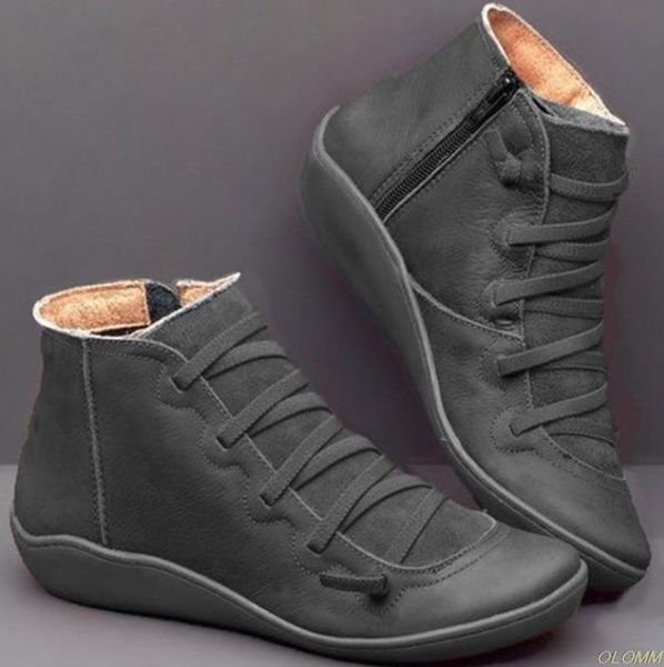2020 leather ankle boots autumn vintage lace up women shoes comfortable flat heel boots female zipper short dropshipping, Black
2020 leather ankle boots autumn vintage lace up women shoes comfortable flat heel boots female zipper short dropshipping, Black