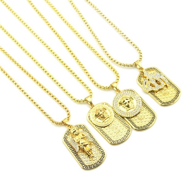 Mens Hip Hop Pendant Necklaces Vintage Women Head Designer Angel Fire Iced Out Dog Tag Charm Men Statement Necklace Punk Jewelry Christmas
Mens Hip Hop Pendant Necklaces Vintage Women Head Designer Angel Fire Iced Out Dog Tag Charm Men Statement Necklace Punk Jewelry Christmas